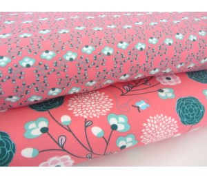 Jersey By Lots - Blumen Kombi aprikot